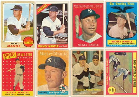 1957-1968 Topps Mickey Mantle Collection (8 Different)